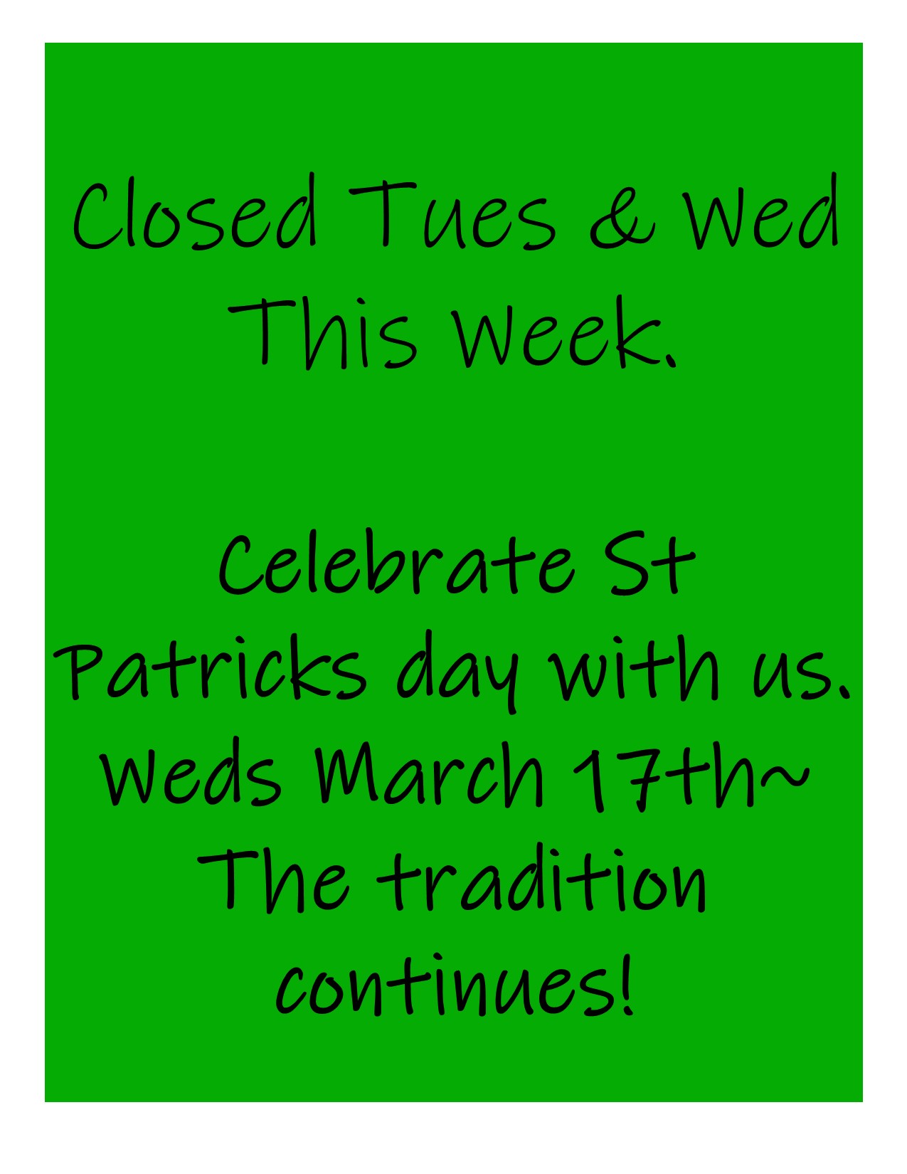 Closed today Blue Moon Cafe